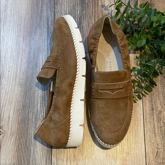 Paul Green Sally Tan Suede Penny Loafer  Women’s Sz 5 NWOT - Picture 5 of 10